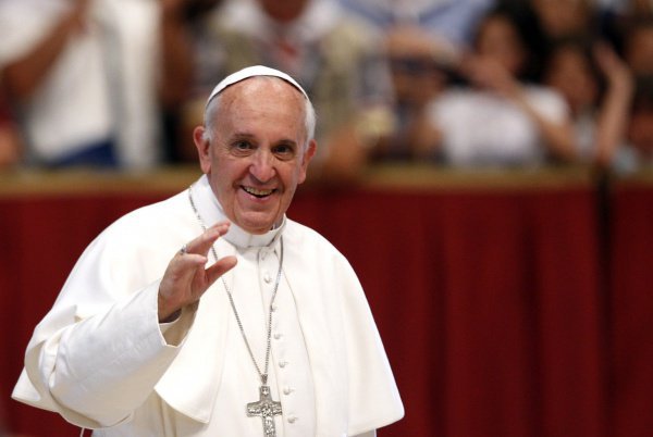 Его Святейшество Папа Римский Франциск на встрече с молодежью